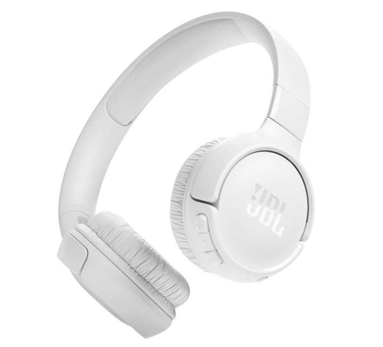 Безжични слушалки с микрофон JBL - Tune 520BT, бели - Нови