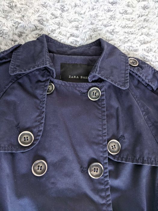 Trench albastru-bleumarin Zara, femei XS