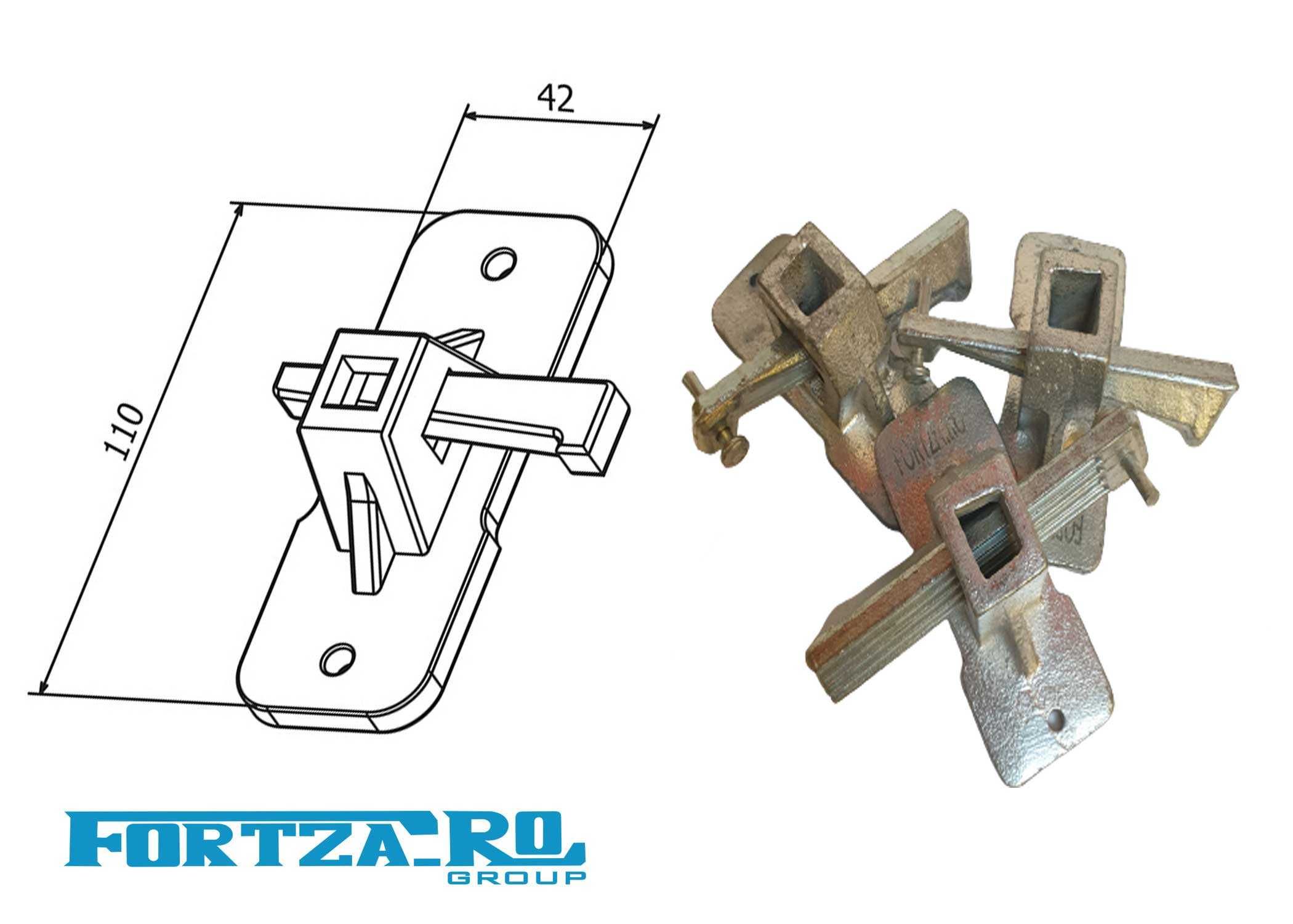 Clema fier beton pentru cofraje, blocator tip fluture