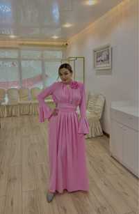 Платье розовый вечерный