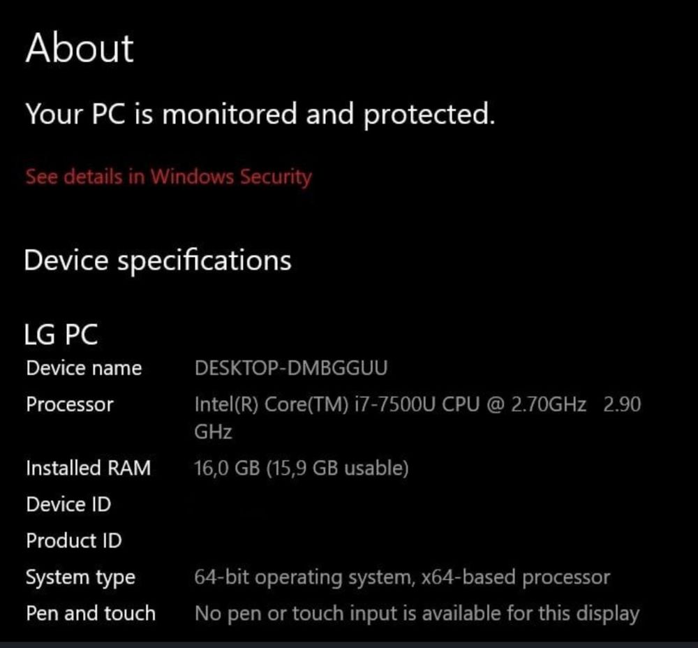 LG gram 13dyum Corei 7 7500