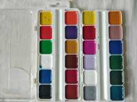 Новые акварельные краски (24 цвета)