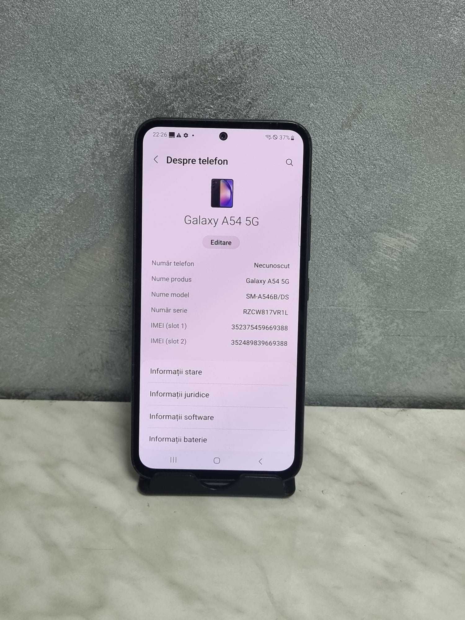 Samsung A54 5G 128/8GB Duos Black Bmg Amanet 71476