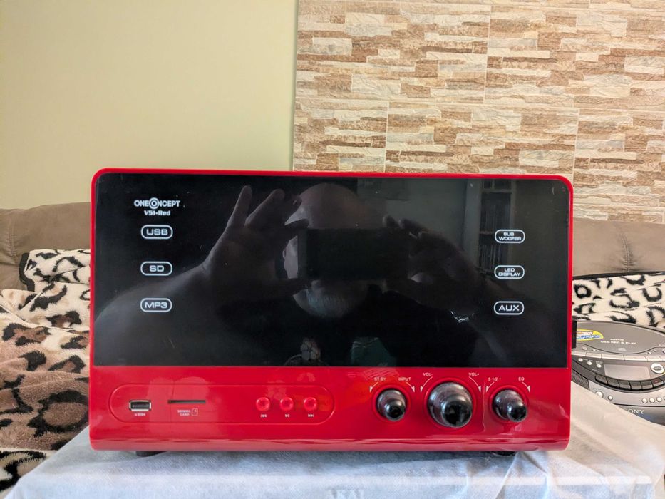 V51, активна система 5.1, USB, SD, AUX,Червено