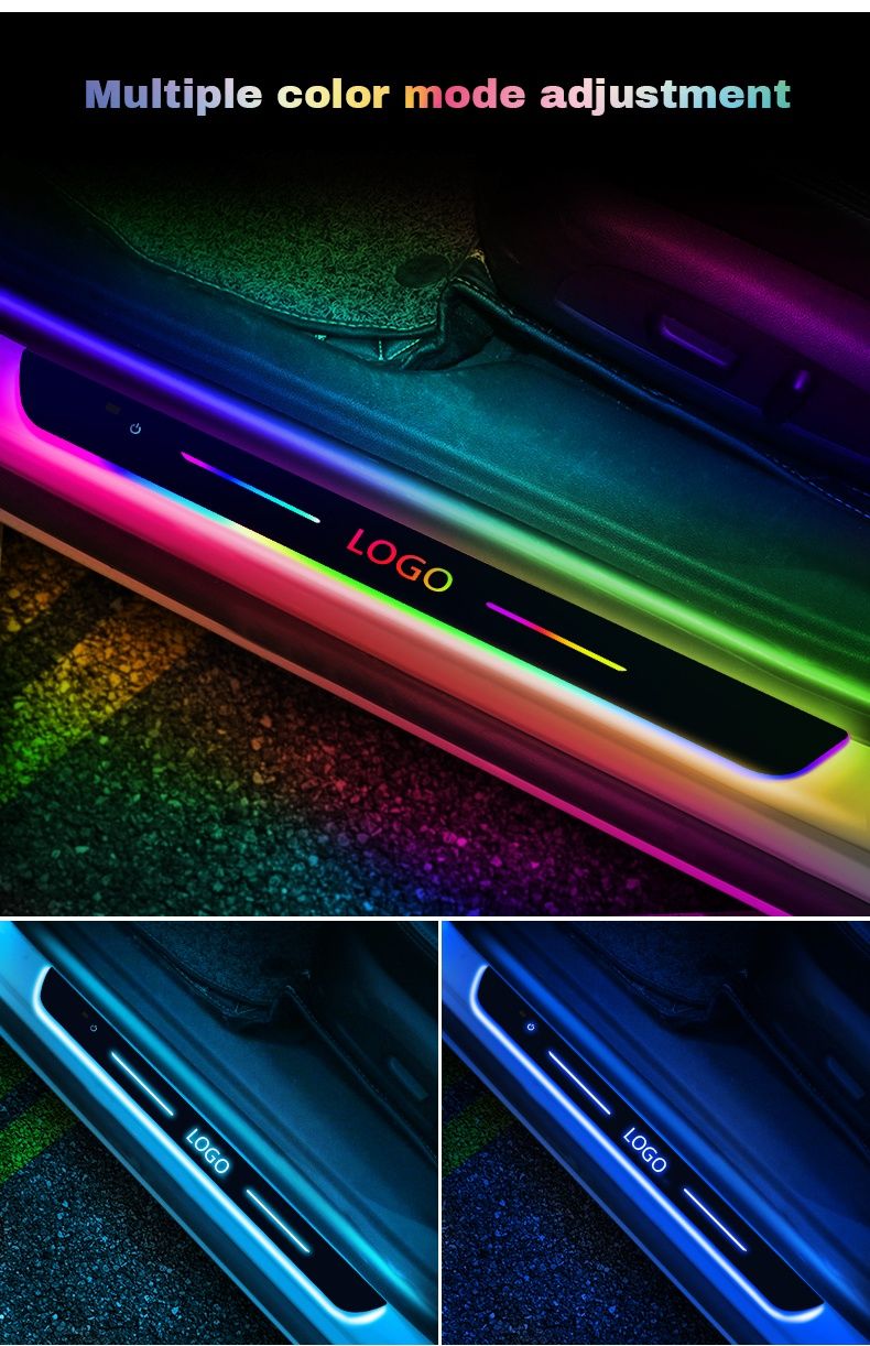 Set 2 Protectii Praguri Iluminate Multicolor Rgb Symphony Usb BMW