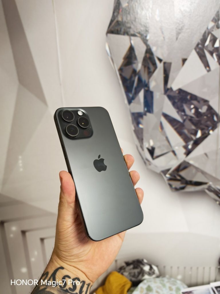 iPhone 15 Pro Max Black 256GB stare foarte buna totul original