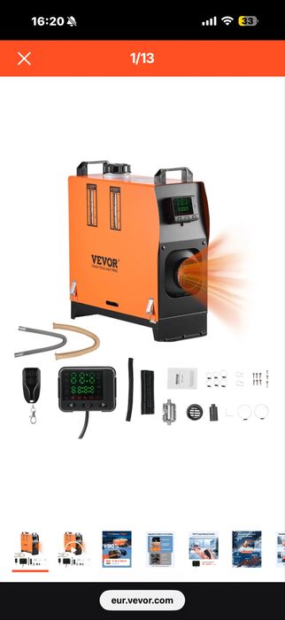 incalzitor vevor pe motorina 8kw