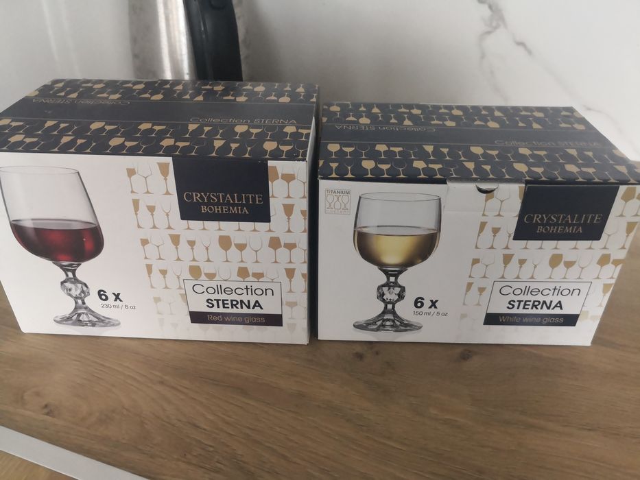 2 бр комплекта чаши за бяло и червено вино