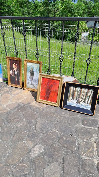 Tablou vechi , pictură în ulei pe pânză