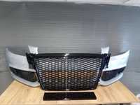 Pachet Bara fata CU GRILE RS LOOK Audi A4 B8 + combi 07-12 Argintiu
