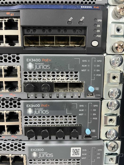 Juniper Switch EX2200 / EX3400 / EX4550 / EX2300 / EX4550 и SRX340