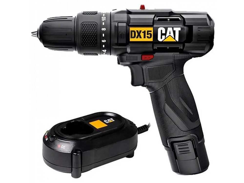 Акумулаторна бормашина CAT DX15, 12V, 10мм, 30Nm, с батерия и зарядно