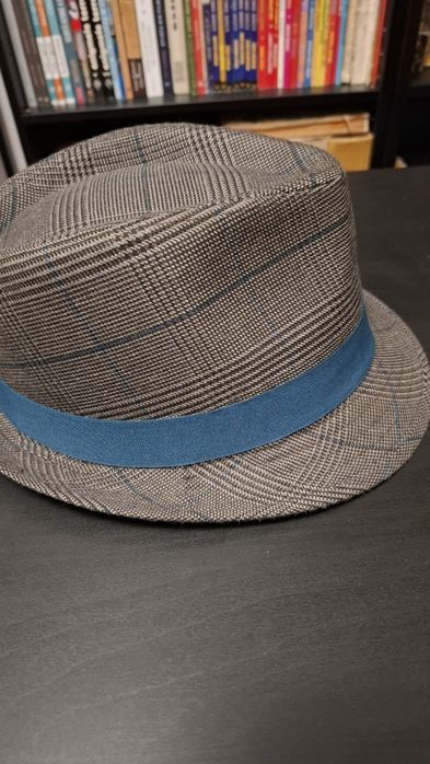 Palarie Fedora, gri-albastru, marime 60, C&A