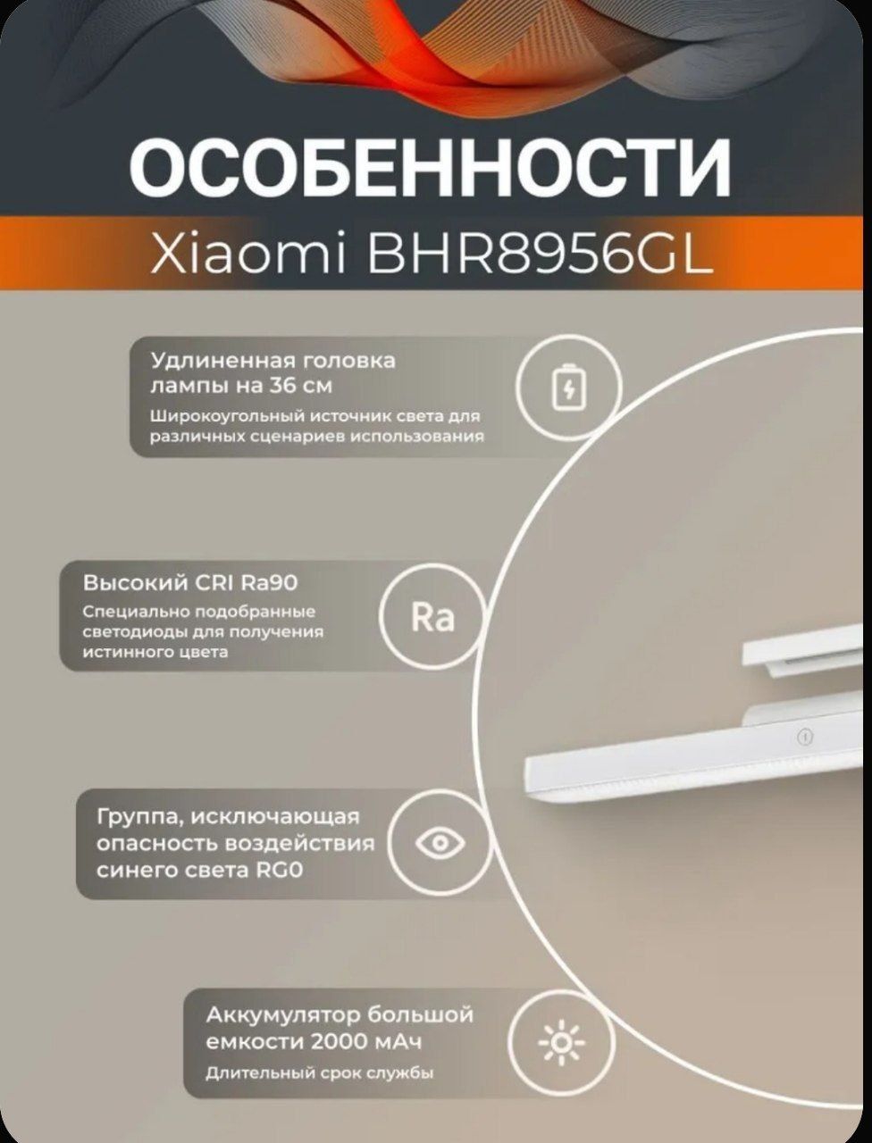Xiaomi Светильник на магните Reading Lamp