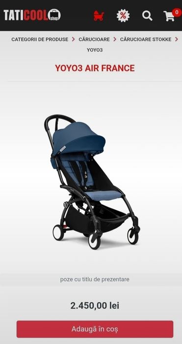 Cărucior Stokke Yoyo³ Air France
