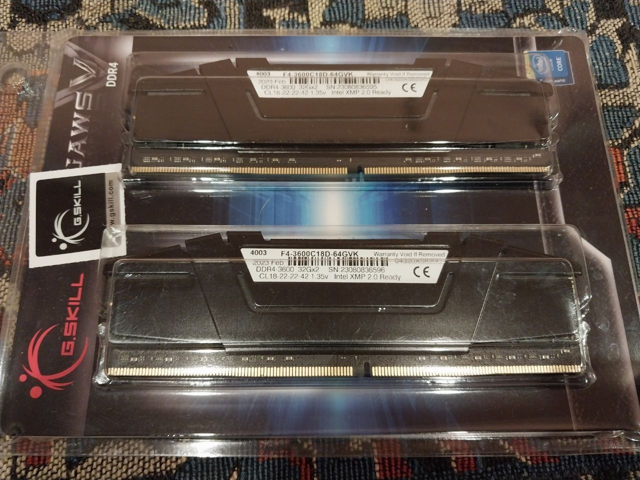 Оперативная Память G.SKILL Ripjaws V Series 64GB (2 x 32GB) DDR4 3600