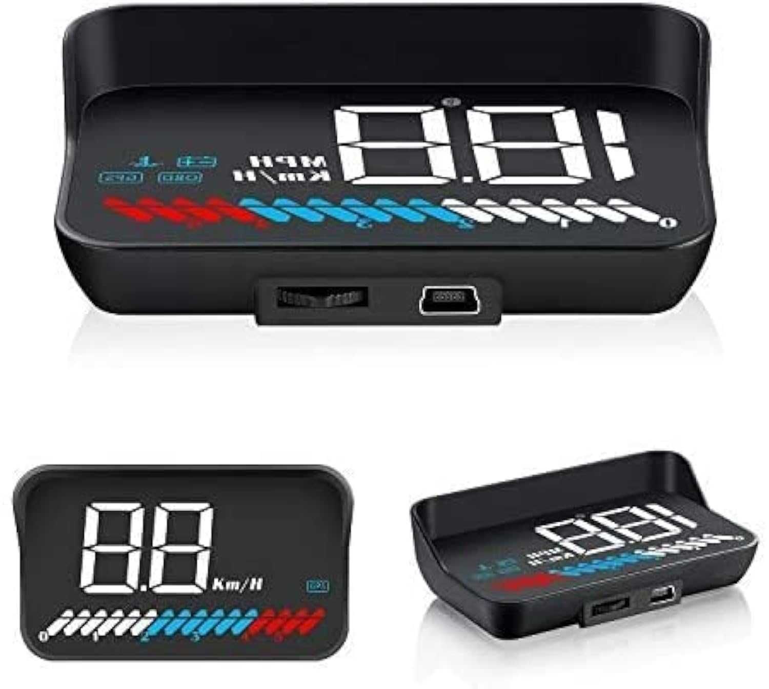 Автомобилен Head Up дисплей OBD2 GPS 12/ 24 V