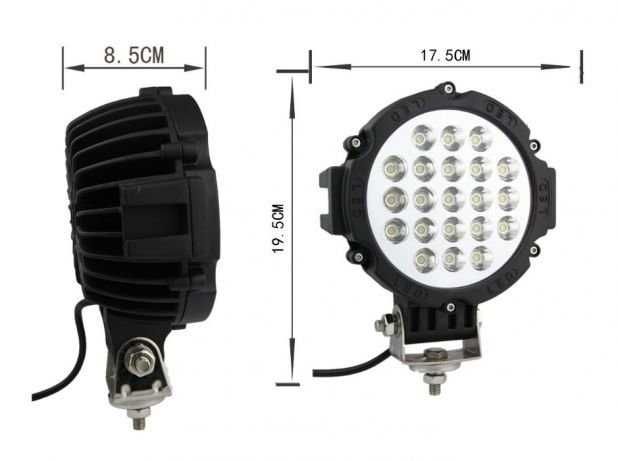 51W 60W 63W LED Мощен диоден фар лампа прожектор халоген джип ATV