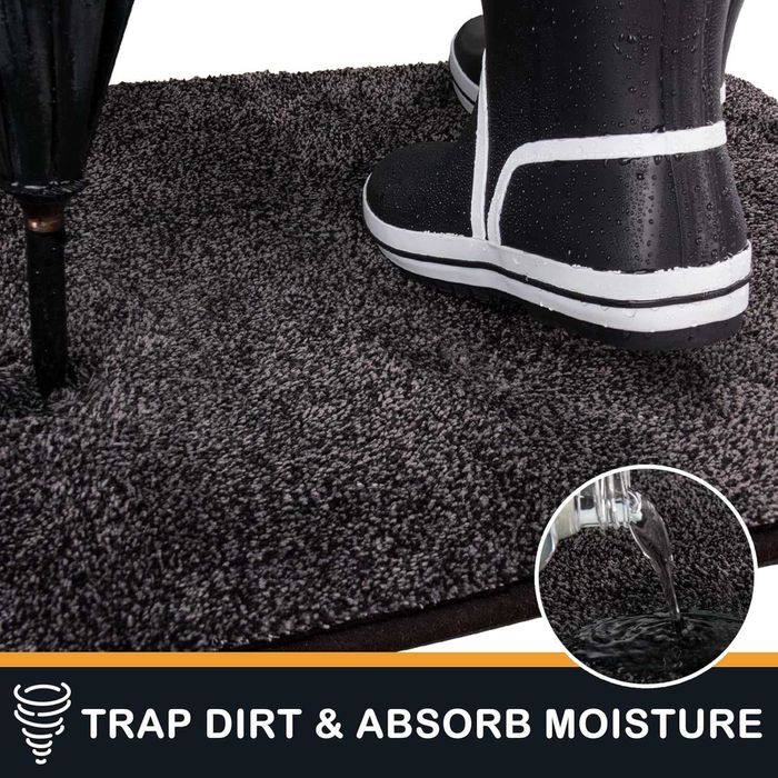 Covoras Magic Super Absorbant pentru Noroi Ploaie Zapada Gri 45x70cm