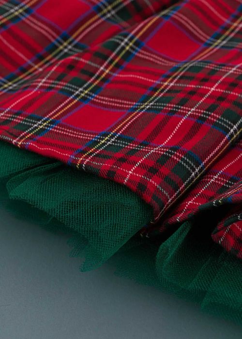 Детска карирана рокля, Червен Цвят