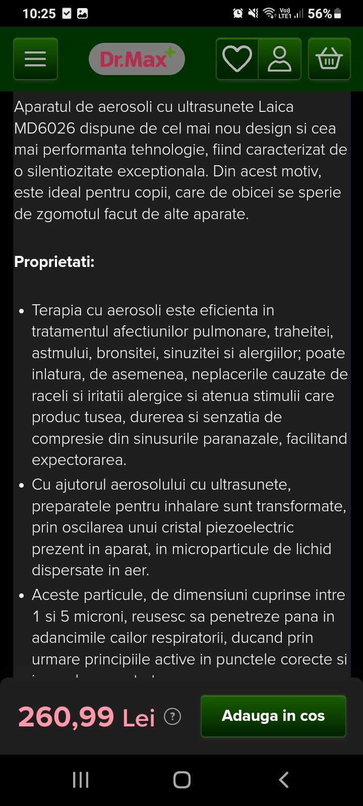 Aparat aerosoli- ultrasunete