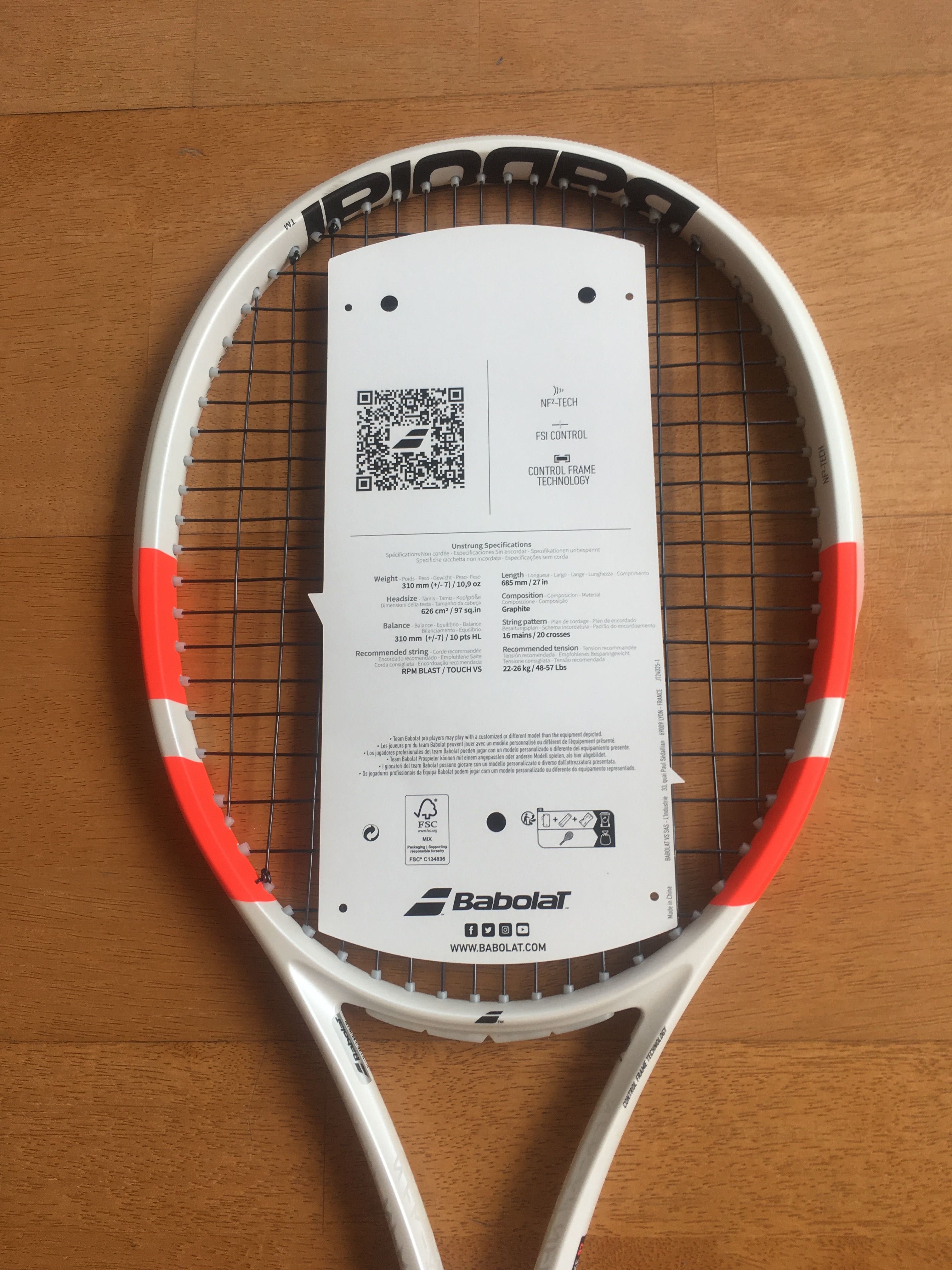 Babolat Pure Strike 97 in 310 gr Grip 4