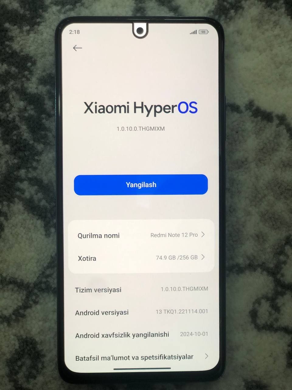 Redmi Note 12 Pro 256 gb