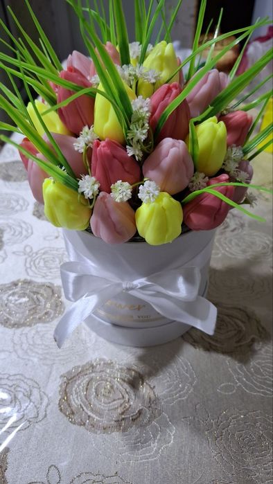 Мыльный букетик в осенних оттенках