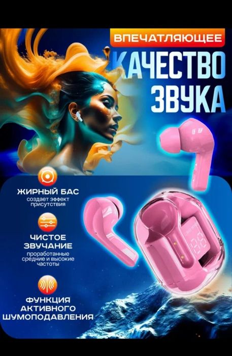 Simsiz quloqchinlar displeyli,mikrafonli shovqinni kamaytiradi