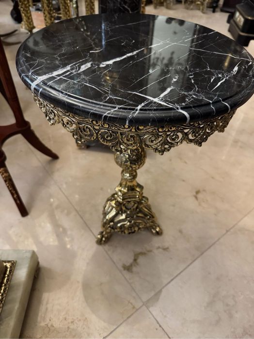 Masuta din bronz masiv- blat marmura