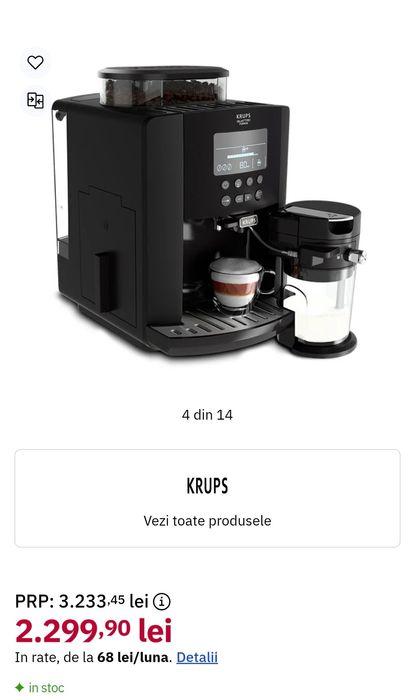 Espressor Automat Krups Arabica boabe