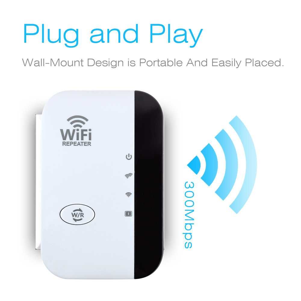 Усилвател за безжичен интернет, Range Extender, WiFi Repeater, 300Mbps