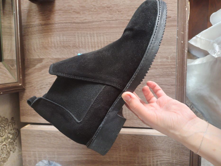 Сапоги под зара замшевые