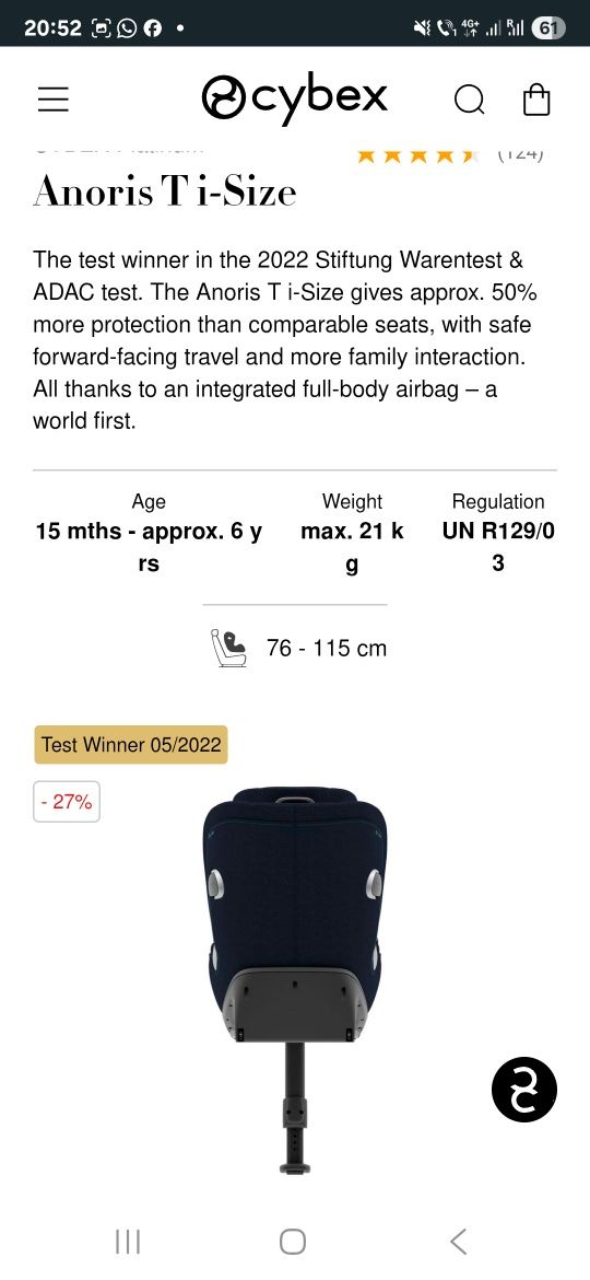 Scaun auto Cybex Anoris T i-Size