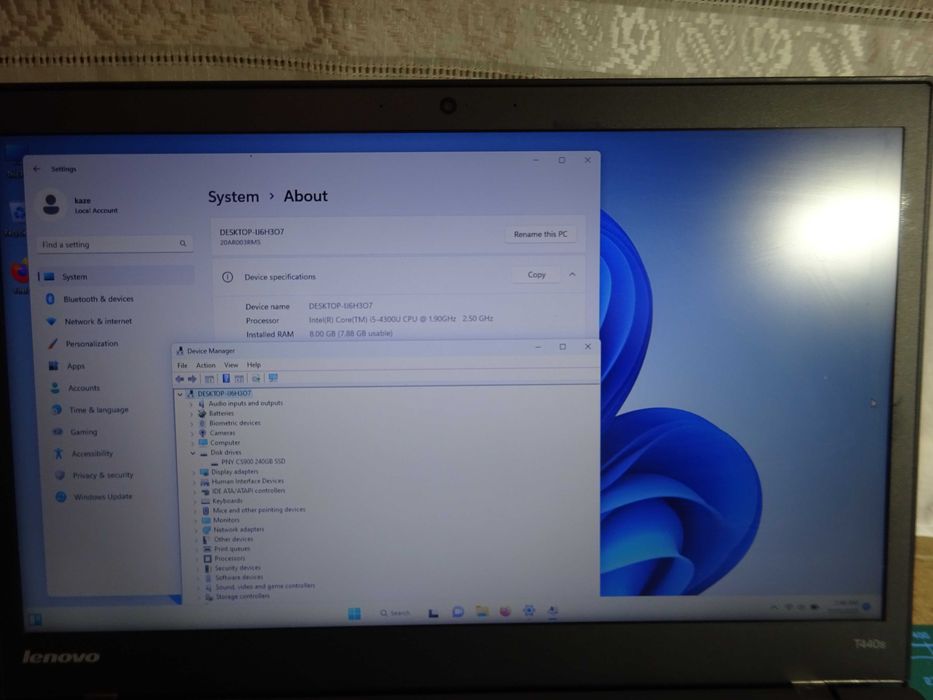 Laptop Lenovo Thinkpad T440s /i5/ram 8gb/ssd 240gb