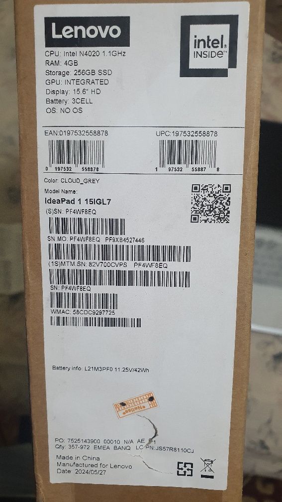 Lenovo Noutbuk sotiladi