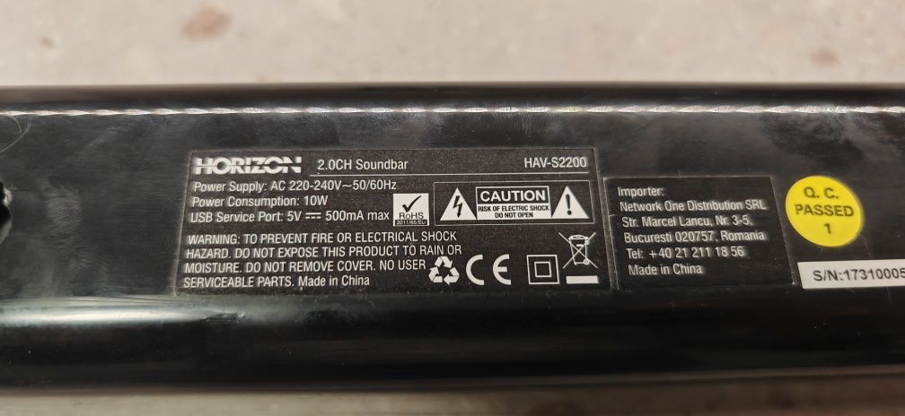 Soundbar Horizon Acustico Hav S-2200