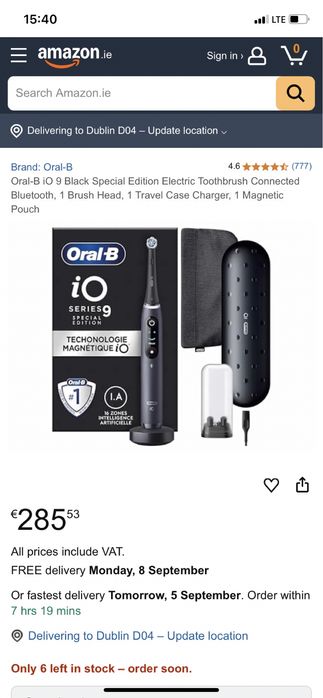 Електрическа четка за зъби Oral-B, iO-9 Special Edition