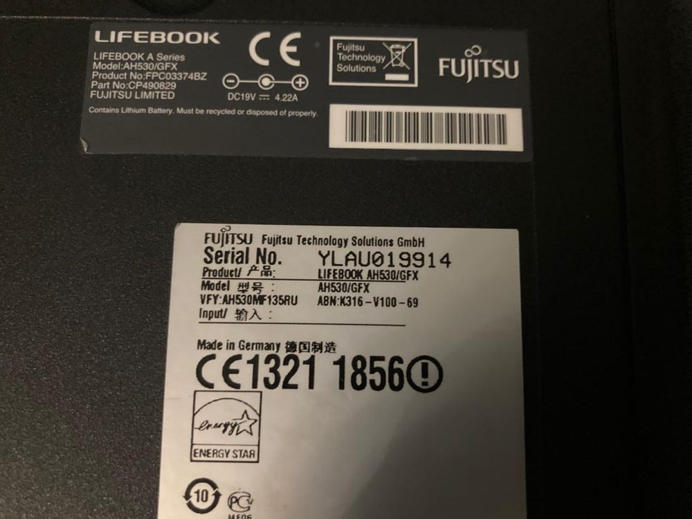 Ноутбук  Fujitsu Ah530  в идеальном состоянии