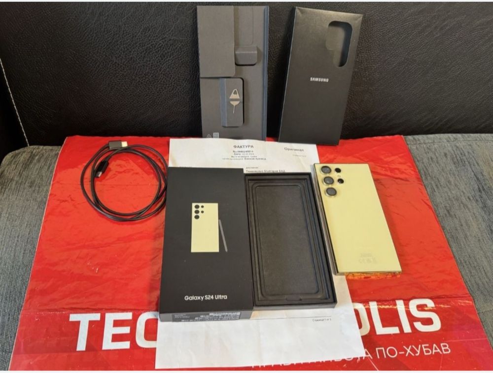 КАТО НОВ 1TB Samsung S24 Ultra 12GB Гаранция Технополис 2026г. Yellow