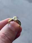 Inel Aur 14k cu Diamant Natural Central 0.73 Carate