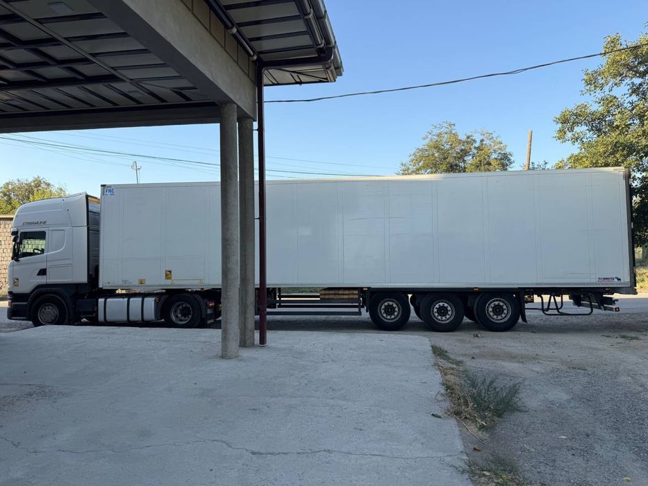 CKANIA R450 + SCHMITZ Реф прицеп Сотилади