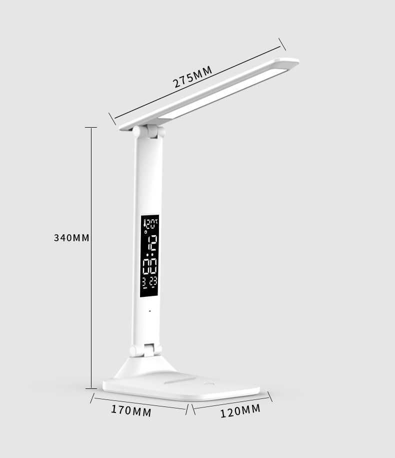 Настольная  лампа с аккум. 4в1 - светильник, часы, термометр, ночник