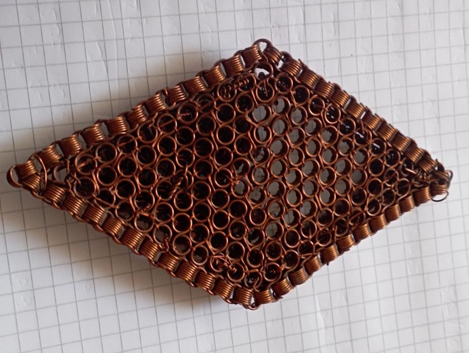 Ornament artizanal din cupru împletit - unicat,lucrat manual