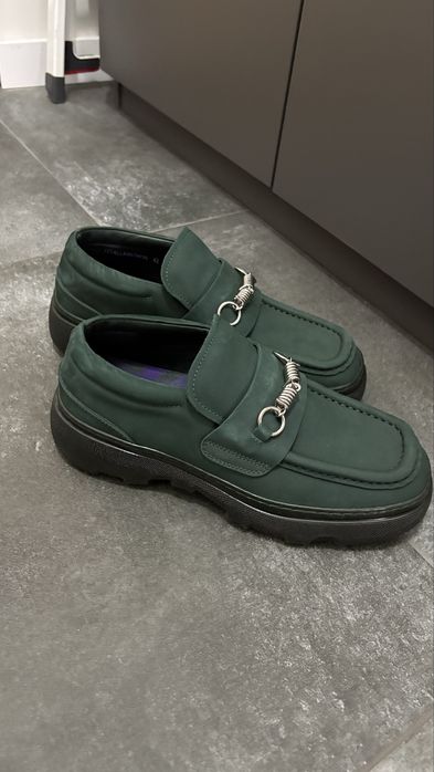 Мъжки зелени велурени мокасини Burberry