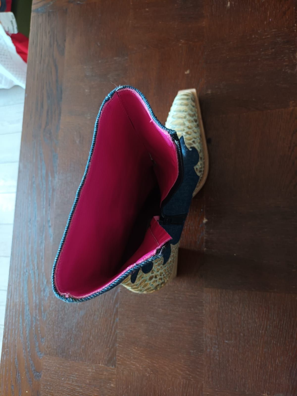 Botine 41, crocodil, jeans, purtate