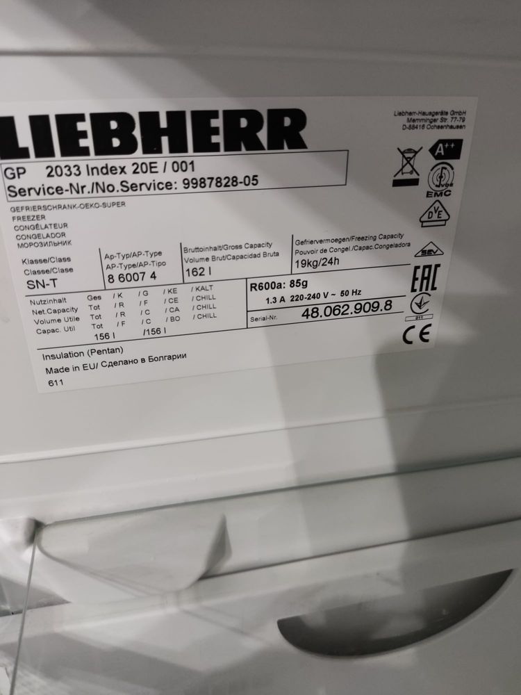 Congelator Liebherr GE 2033, 158 litri, H 125cm