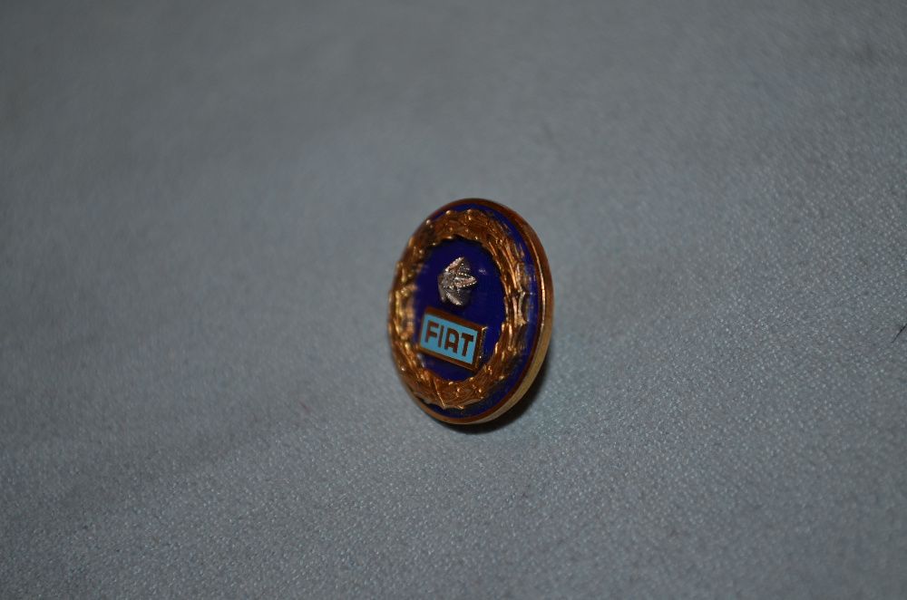 PIN AC ARGINT 925 Aurit + Diamant - FIAT - Email - Rever Costum !