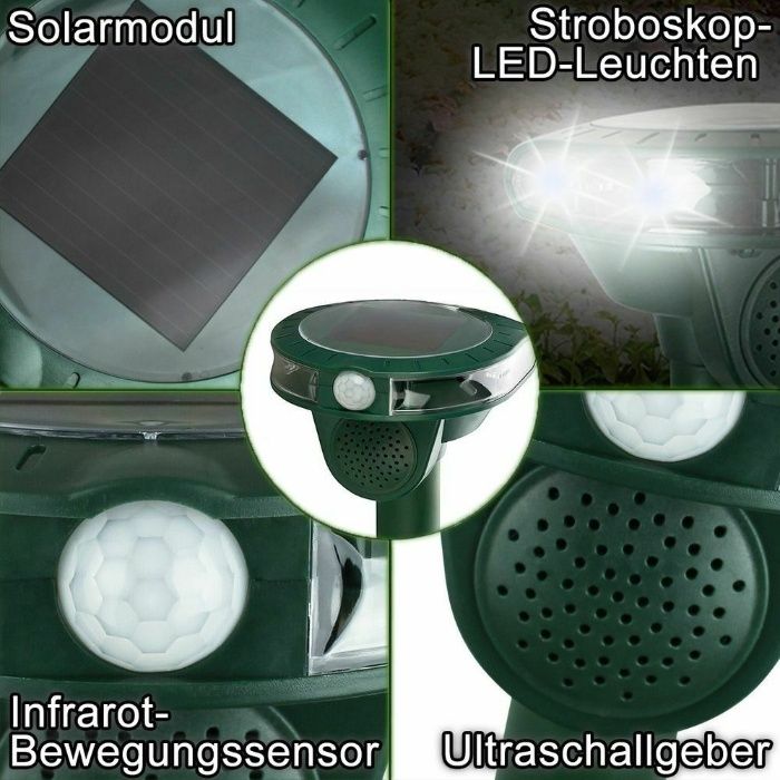 Ултразвуково устройство за защита от  животните GRUNDIG  със светлинна