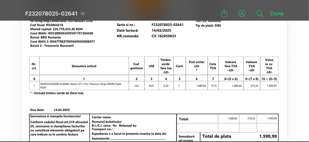 Huawei GT 5 Pro titaniu garantie, impecabil